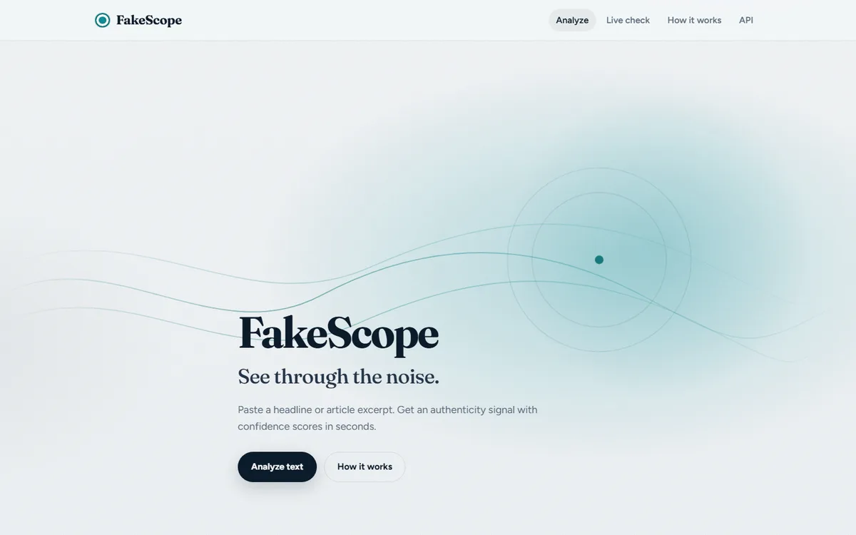 FakeScope interface preview